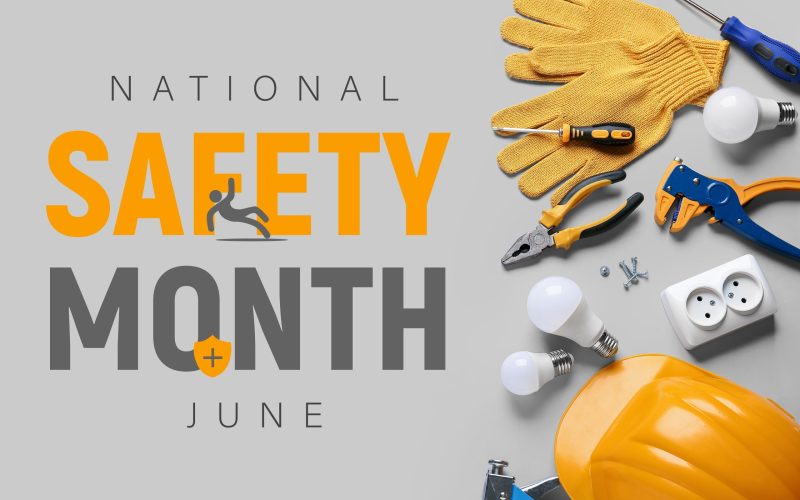 Hardhat,And,Tools,On,Light,Background.,Poster,For,National,Safety